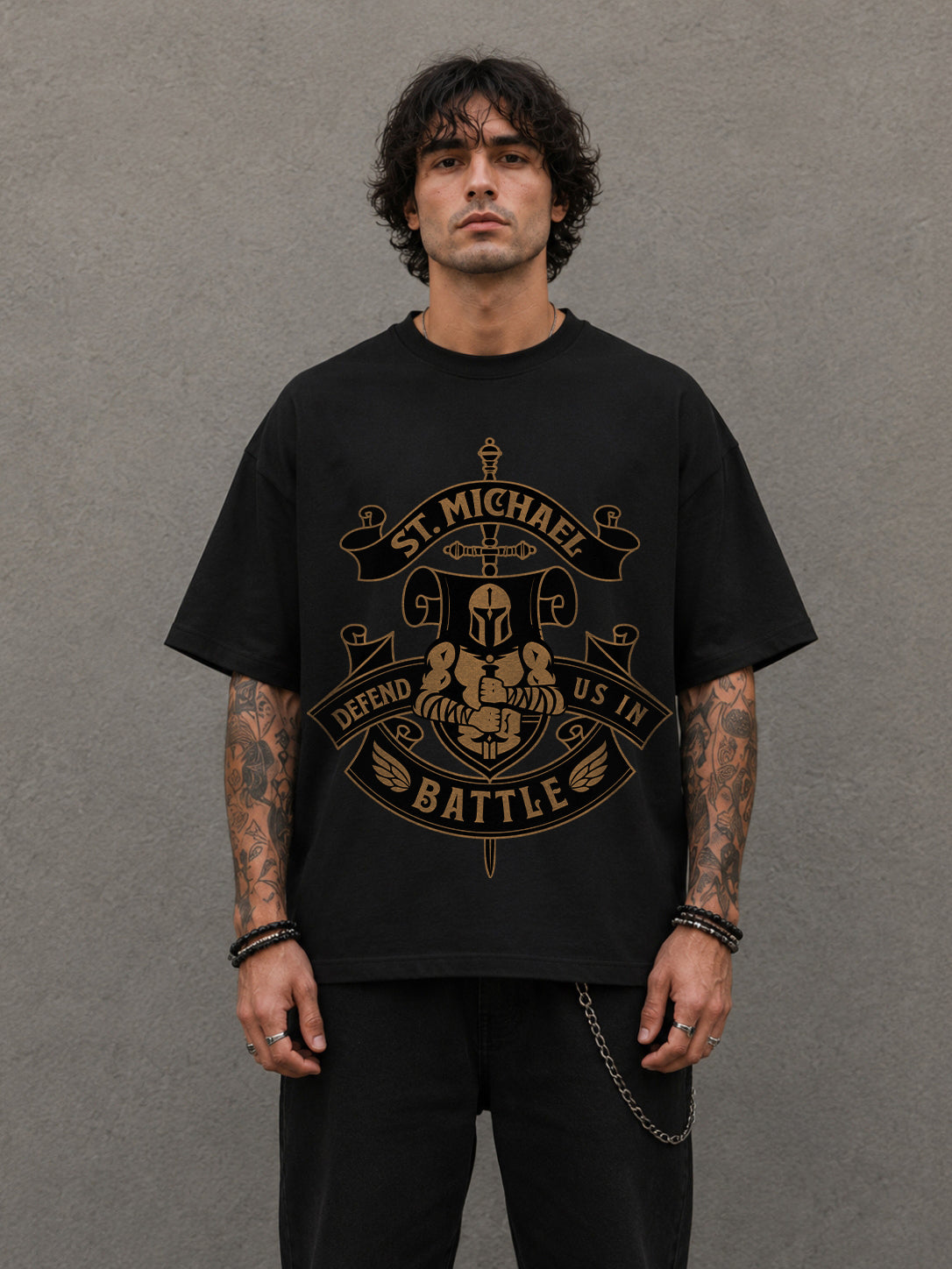 Defend Us In Battle Oversized Tee