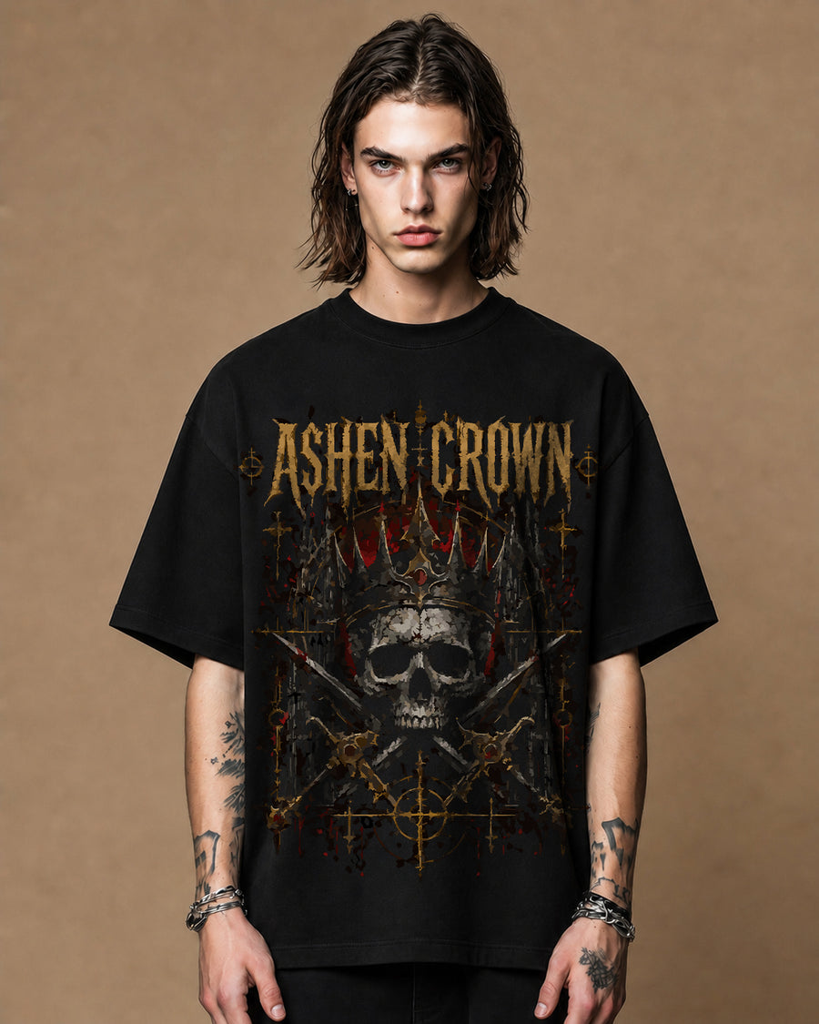 Ashen Crown Oversized Tee
